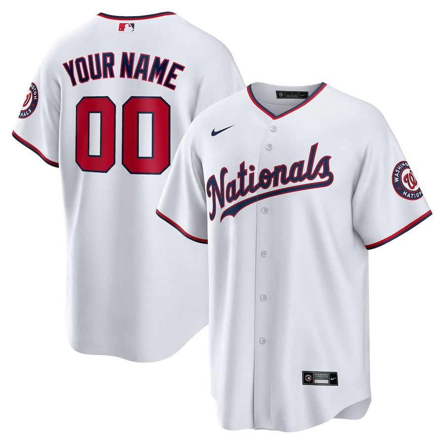 Men Washington Nationals Nike White Replica Custom MLB Jersey->customized mlb jersey->Custom Jersey